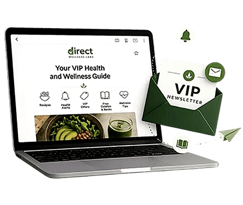 VIP Health and Wellness Guide digital newsletter illustration